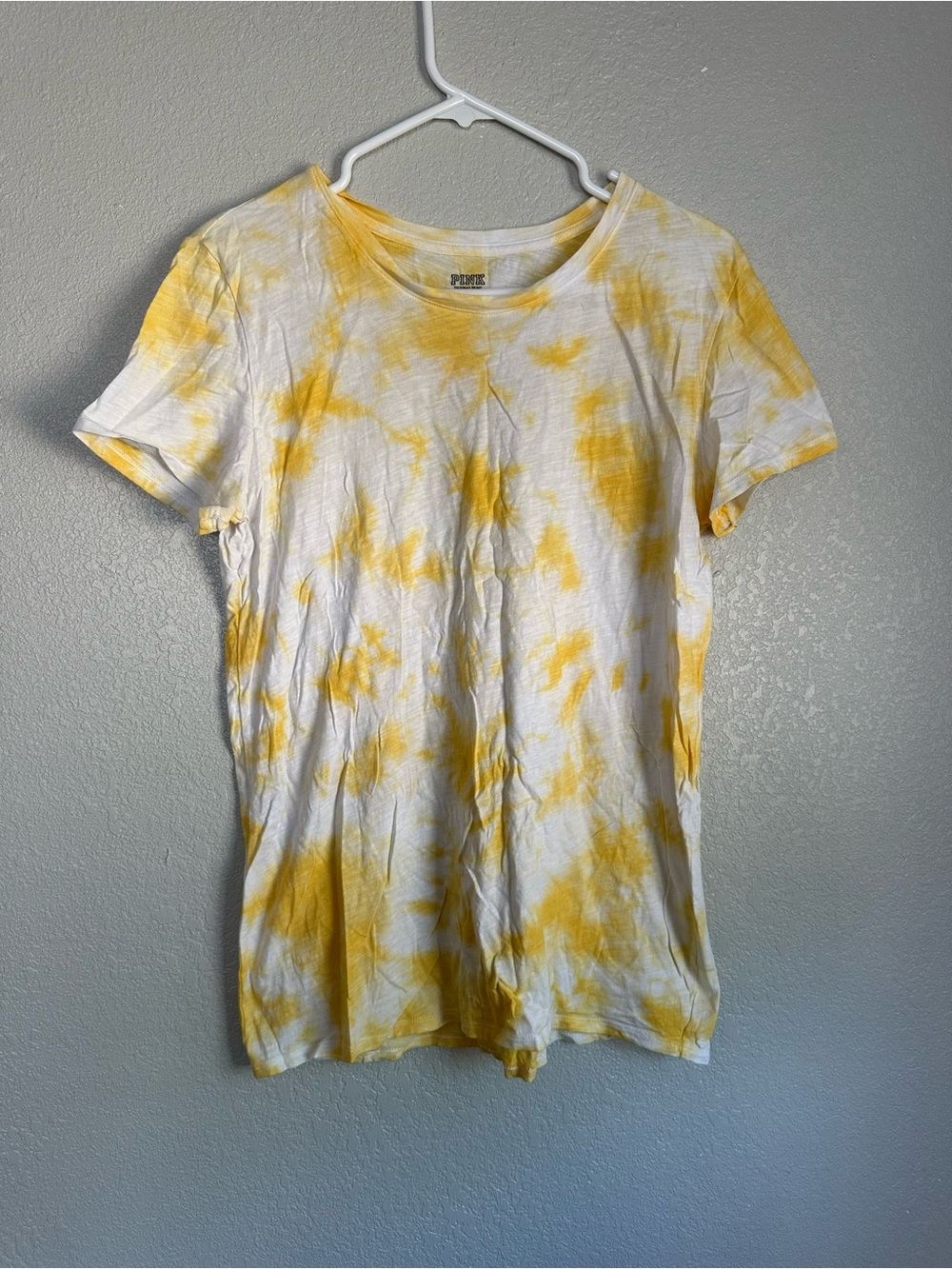 Pink By Victoria’s Secret Yellow Tye-Die Short Sleeve Top